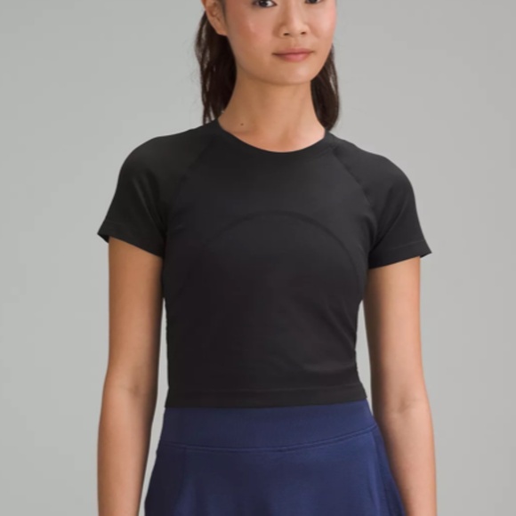 Lululemon Swiftly 2.0 Cropped Short Sleeve (Black) - Picture 1 of 3